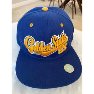 Wynn Golden State Warriors Snapback Hat Blue Yellow Embroidered NBA Fan Cap